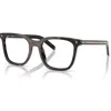 Prada 53mm Rectangle Optical Glasses In Brown
