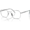 Prada 53mm Rectangle Optical Glasses In Gray