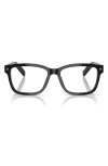 Prada 53mm Rectangular Optical Glasses In Black