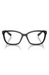 Prada 53mm Rectangular Optical Glasses In Black