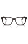 Prada 53mm Rectangular Optical Glasses In Brown Havana