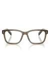 Prada 53mm Rectangular Optical Glasses In Transparent