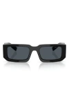 Prada 53mm Rectangular Sunglasses In Black Grey