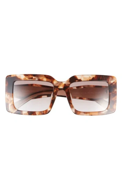 Prada 53mm Rectangular Sunglasses In Brown