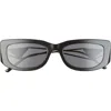 Prada 53mm Rectangular Sunglasses In Gray