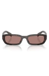 Prada 53mm Rectangular Sunglasses In Light Brown