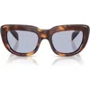Prada 53mm Rectangular Sunglasses In Metallic