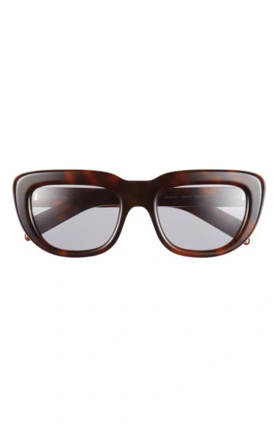 Prada 53mm Rectangular Sunglasses In Red
