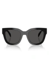 Prada 53mm Square Sunglasses In Black