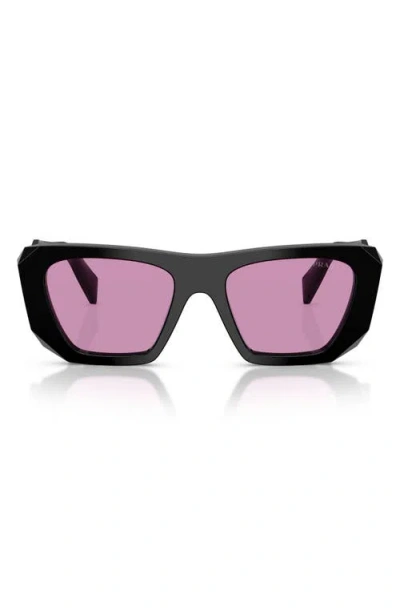 Prada 53mm Square Sunglasses In Transparent