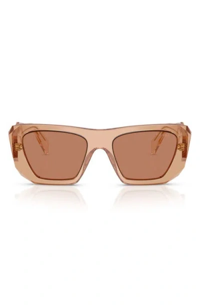 Prada 53mm Square Sunglasses In Orange