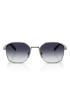 Prada Geometric-frame Sunglasses In Silver