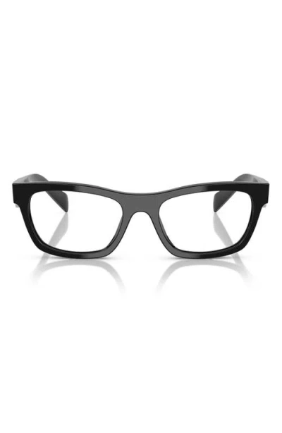 Prada 54mm Butterfly Optical Glasses In Black
