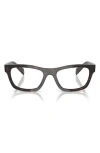 Prada 54mm Butterfly Optical Glasses In Brown Tortoise
