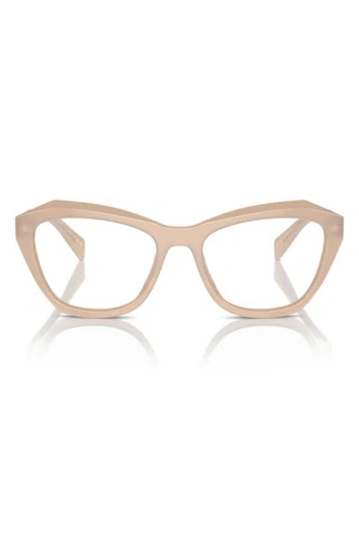Prada 54mm Butterfly Optical Glasses In Neutral