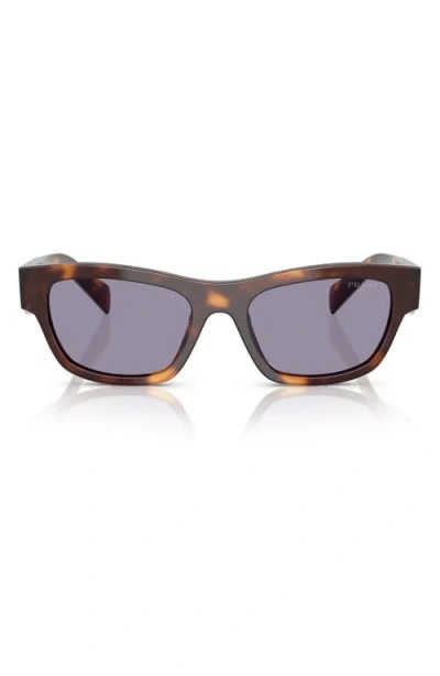 Prada 54mm Butterfly Sunglasses In Brown