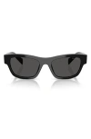 Prada 52mm Butterfly Polarized Sunglasses In Gray