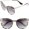 Prada 54mm Gradient Sunglasses In Opal Brown
