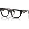 Prada 54mm Irregular Optical Glasses In Brown