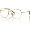 Prada 54mm Irregular Optical Glasses In Gold