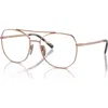 Prada 54mm Irregular Optical Glasses In Gold