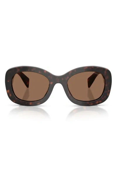 Prada 54mm Oval Sunglasses In Brown
