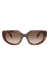 Prada 54mm Oval Sunglasses In Pattern
