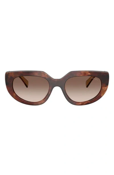 Prada 54mm Oval Sunglasses In Pattern