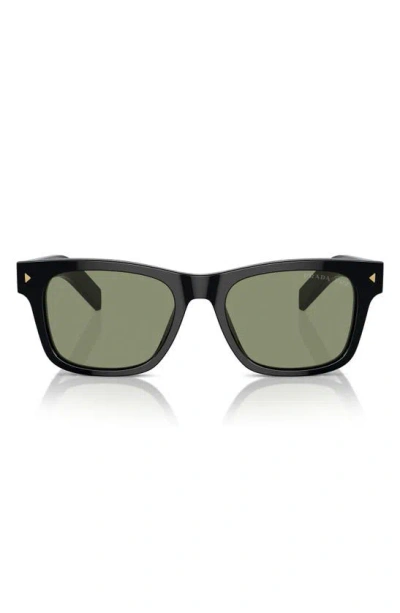 PRADA PRADA 54MM POLARIZED RECTANGULAR SUNGLASSES