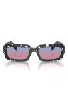 Prada 55mm Irregular Sunglasses In Magenta