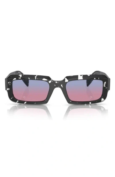 Prada 54mm Rectangle Gradient Sunglasses In Pink