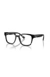 Prada 54mm Rectangle Optical Glasses In Black