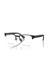 Prada 54mm Rectangle Optical Glasses In Black