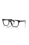 Prada 54mm Rectangle Optical Glasses In Black