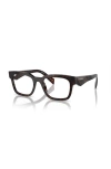 Prada 51mm Rectangle Optical Glasses In Brown
