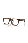 Prada 54mm Rectangle Optical Glasses In Brown