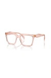 Prada 54mm Rectangle Optical Glasses In Gold
