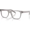 Prada 54mm Rectangle Optical Glasses In Gray