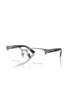Prada 54mm Rectangle Optical Glasses In Gray