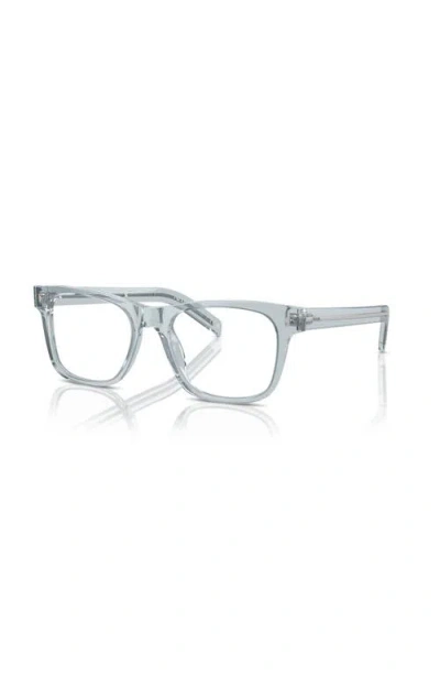Prada 54mm Rectangle Optical Glasses In White
