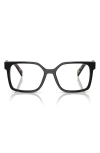 Prada 54mm Rectangular Optical Glasses In Black