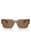 Prada Eyewear Rectangle Frame Sunglasses In Brown