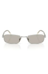 Prada 54mm Rectangular Sunglasses In 1bc30p54 Silver