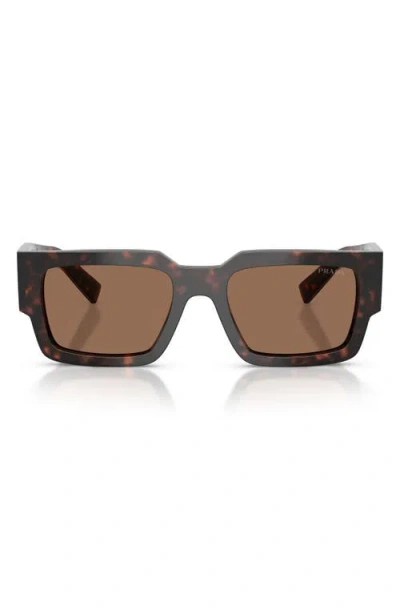 Prada 54mm Rectangular Sunglasses In Metallic