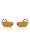 Prada 54mm Rectangular Sunglasses In Metallic