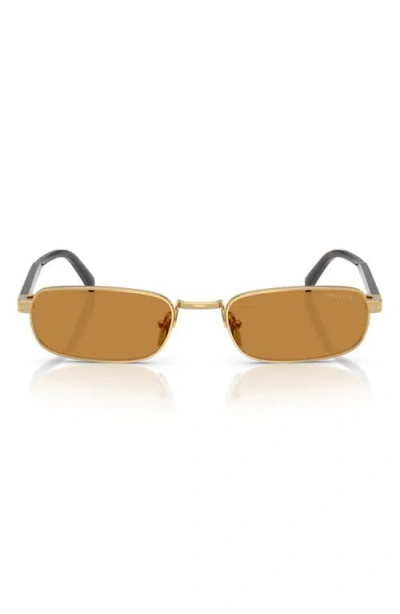 Prada 54mm Rectangular Sunglasses In Metallic
