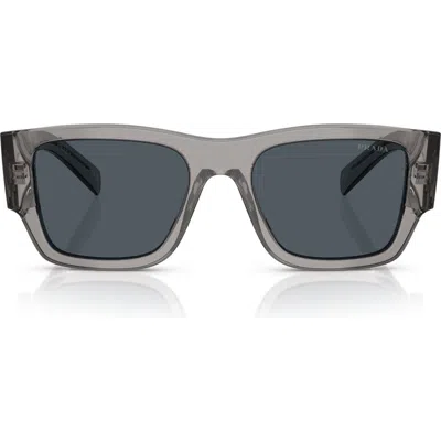 Prada 54mm Square Sunglasses In Transparent Grey