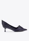 Prada Scarpe Con Tacco In Pelle Viola Donna
