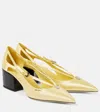 Prada 55 Satin Cut-out Pumps In Yellow