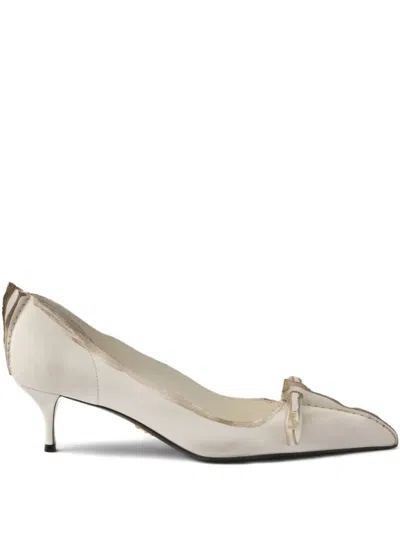 PRADA 55MM ANTIQUED LEATHER PUMPS